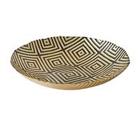 Anton Studio Designs - Geo Gold Glass Bowl - Diameter 33 cm - Multi Coloured Decorative Bowl for Home and Holiday Decoration