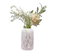 Anton Studio Designs Handcrafted Lava Modern Small Decorative Glass Flower Vase, 21 cm, Pink, Housewarming or Wedding Gift