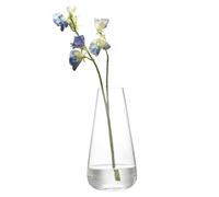 Anton Studio Designs Handcrafted York Traditional Decorative Glass Flower Vase, 19 cm, Clear, Housewarming or Wedding Gift