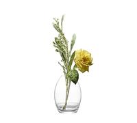Anton Studio Designs Highbury Handcrafted Traditional Decorative Glass Flower Vase, 20 cm, Clear, Housewarming or Wedding Gift