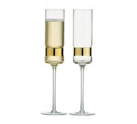 Anton Studio Designs Set of 2 SoHo Champagne Flutes Gold