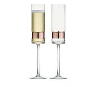 Anton Studios Set of 2 SoHo Champagne Flutes Bronze