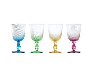 Anton Studio Designs Swirl Set of 4 Wine Goblets