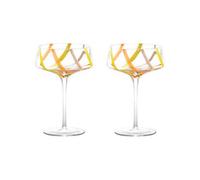 Anton Studios Anton Studio Designs Rio Citrus Set Of 2 Champagne Saucers