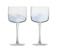 Anton Studios Wave Set Of 2 Gin Glasses Silver