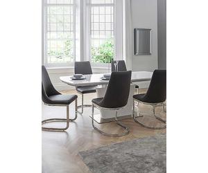 Antonette Extending Table & 6 Chairs White