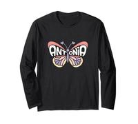 Antonia Butterfly - Personalized Cute Name Word Art Long Sleeve T-Shirt