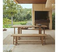 Antonia - Recycled solid teak garden set, 6 seats Natural