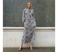 Antonia York A-Line Skirt | Riley Elasticated Geometric Print Soft Jersey Skirt - Black & Cream - Medium