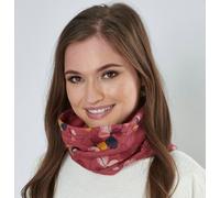 Antonia York Burnt Orange Floral Snood | Esme Loose Fit Neck Warmer with Soft Brushed Fleecy Back