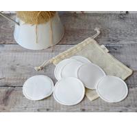 Antonia York Makeup Removal Pads Washable and Reusable Eco Friendly Bamboo Cotton Face Wipes in Organic Cotton Mesh Bag - Plain Style (3pcs)