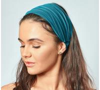 Antonia York Teal Blue Striped Headband | Ziggy Nepalese Cotton Bandana