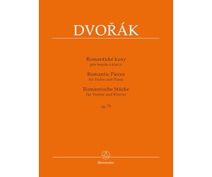 Antonin Dvorak: 4 Romantic Pieces, Op.75 (Violin & Piano) Barenreiter