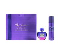Antonio Banderas Womens Her Secret Desire Eau de Toilette 80ml + Deodorant Spray Gift Set - Violet - One Size