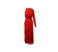Antonio Berardi Preloved One-Shoulder Gathered Gown In Red Rayon Red