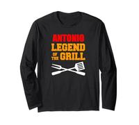 Antonio Name The Legend Of The Grill Funny Grilling Long Sleeve T-Shirt