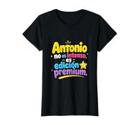 Antonio no ES Intenso, ES edición Premium Value Graphic T-Shirt, Women, Black, XS