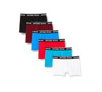 ANTONIO ROSSI (3/6 Pack) Men's Fitted Boxer Hipsters - Mens Boxers Shorts Multipack with Elastic Waistband - Cotton Rich, Comfortable Mens Underwear, Classic Light (6 Pack), XL