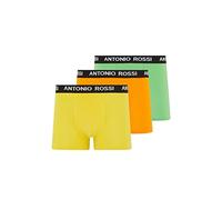 ANTONIO ROSSI (3/6 Pack) Men's Fitted Boxer Hipsters - Mens Boxers Shorts Multipack with Elastic Waistband - Cotton Rich, Comfortable Mens Underwear, Orange, Yellow, Green (3 Pack), L