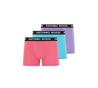ANTONIO ROSSI (3/6 Pack) Men's Fitted Boxer Hipsters - Mens Boxers Shorts Multipack with Elastic Waistband - Cotton Rich, Comfortable Mens Underwear, Purple, Pink, Blue (3 Pack), XL