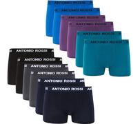 ANTONIO ROSSI Mens (12-pack) Hipsters Fitted Boxer, Black, Blue, Grey, Green, S UK