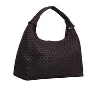 ANTONIO VALERIA Addison Braided Leather Tote Bag for Women, Braided Brown, Tote Bag