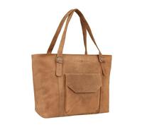Antonio Valeria Sage Leather Tote/Top Handle Shoulder Bag for Women, Crazy Horse Cognac, M