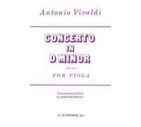 Antonio Vivaldi Concerto In D Minor For Viola (Op.3 No.6) Vla