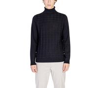 Antony Morato Mens Knitted Jumper Patterned Turtleneck - Black Cotton - Size 2XL