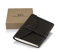 Antony Olivier Real Leather Journal | A5 Writing Notebook and Travel Diary | Unlined Premium Quality Paper | Fixed | Perfect for Men, Women, Students | Classic Vintage Brown - (21 x 16 cm)