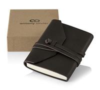 Antony Olivier Real Leather Journal | A6 Writing Notebook and Travel Diary | Unlined Premium Quality Paper | Fixed | For Men, Women, Students | Classic Vintage Brown - (14 x 11 cm)