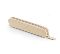 Antony Olivier Real Leather Pencil Case | White Pen Pouch with Zip | for Men, Women & Professionals | Cutest Slim Design Size Pouch for Stationery & Utensils