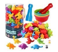 ANTOPM 58Pcs Counting Dinosaur Toys Set Matching Game with Sorting Bowls,Color Sorting and Sensory Preschool Educational Learning Toys,Montessori Math Skills Games Toys for Toddlers 3+ Years Old