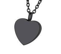 ANTOVSO Heart Necklace With Ashes Vessel, Ashes Necklace For Pet Urn Carry Along Necklace Memorial Locket Urn Container