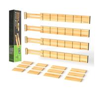 ANTOWIN Adjustable Bamboo Drawer Divider (Natural)