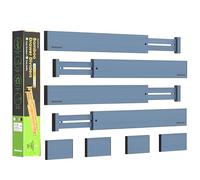 ANTOWIN Bamboo Drawer Dividers, Expandable Drawer Separators Splitter,17-22 inches Long Adjustable Spring-loaded Organizer for Large Utensil, Clothes, Tools Drawers