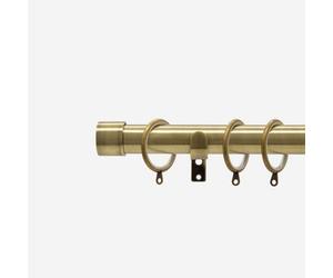 Antqiue Brass 28mm End Cap Fixed Length Metal Curtain Pole 300Cm