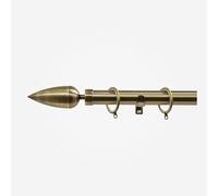 Antqiue Brass 28mm Teardrop Fixed Length Metal Curtain Pole