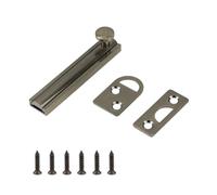 Antrader 1Pcs Solid Brass Surface Bolt,Antique Brass Brushed,3",Slider Door Lock,Barrel Bolt Lock Hardware for Wooden Fence Yard Shed Barn