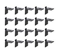 Antrader 20Pcs Adjustable Supports Clip,Pilaster Shelf Support Clip,Heavy Duty Metal Shelving Brackets Clips,Black