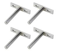 Antrader Floating Shelf Brackets, 3 inch Blind Shelf Supports (Small), Invisible Hanging Hardware Mounts for DIY Project Set of 2