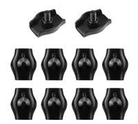 Antrader M6 Simplex Single Bolt Wire Rope Clips,10Pcs 304 Stainless Steel Simplex Wire Rope Clip Cable Clamp for 1/4" Diameter Wire Rope,Black