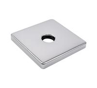 Antrader Square Shower Flange Cover,3.5 Inch Large Shower Arm Flange Modern Shower Arm Flange Oversized Replacement Escutcheon Cover Plate for Shower Head Arms (Chrome)