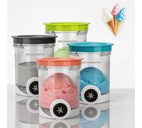 ANTREATU 4 Pack Ice Cream Pints and Lids Compatible with Ninja NC701UK NC700UK NC701 Series Creami Scoop & Swirl Soft Serve Makers, BPA-Free ＆ Dishwasher Safe Storage Containers