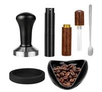 ANTREATU 51mm Coffee Tamper Set: 6-Piece Coffee Tamper Set with Barista Tamper, WDT Tool, Tamper Mat, Spray Bottle, Stainless Steel Spoon & Coffee Bean Dish, Coffee Machine Accessories Set
