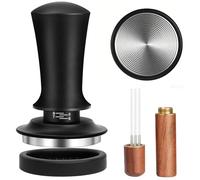 ANTREATU 54mm Coffee Tamper Set, 53mm Calibrated Spring Loaded Espresso Tamper with Scale, WDT Tool and Silicone Mat, Aluminum Handle & Stainless Steel Base for 54mm Portafilter