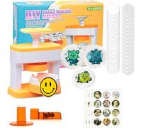 ANTREATU 55mm Badge Maker Badge Making Kit for Kids with 48 Parts & Circle Cutter Badges Make Your Own DIY Pin Making Kit