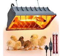 ANTREATU Heat Lamp for Chicks 175W Chicks Heating Lamp -2M Adjustable Height, High/Low Settings, Waterproof Splash-Resistant Cover Infrared Heat Lamp for Chicks, Ducklings, Rabbits & Puppies