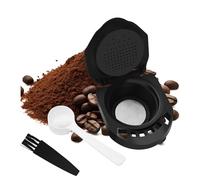 ANTREATU Reusable Capsule Adapter for Dolce Gusto, Coffee Capsule Converter Adapter with Spoon and Brush Refillable Coffee Converter Compatible with Piccolo XS/Genio S Plus/Genio S/EDG305/EDG260
