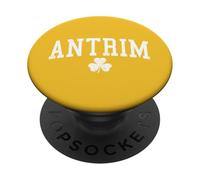 Antrim Ireland St Patricks Day Retro Distressed Shamrock PopSockets Adhesive PopGrip